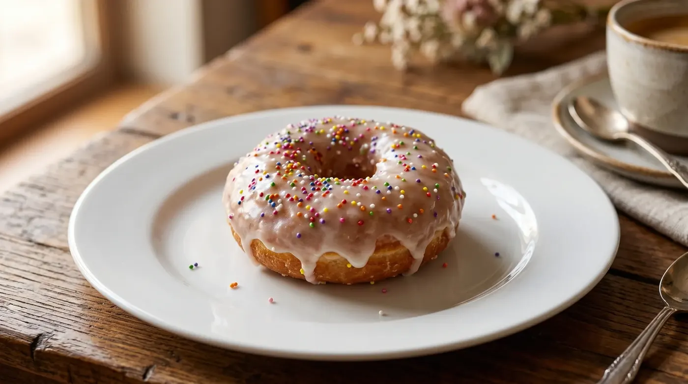 Classic glazed sprinkle donut